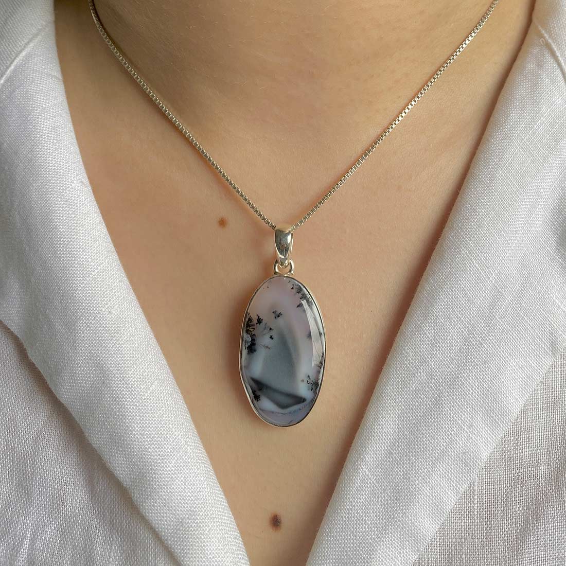 Dendritic Agate Pendant-(DDA-P-13.)